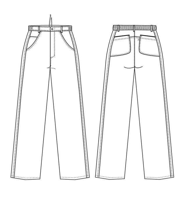 Kentaur Unisex Elastic And Tie Strings Scrub Pants Sketch