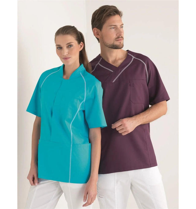 Kentaur Unisex Smock V-NeckTop Cassis Style