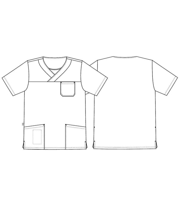 Kentaur Unisex Smock V-Neck Top Como Sketch