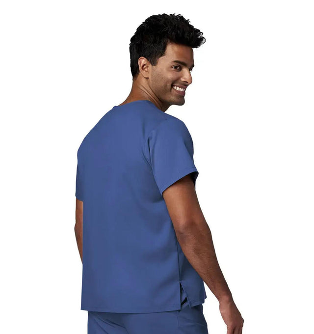 Meta Scrubs 15202 Men's V-Neck Top Royal-front