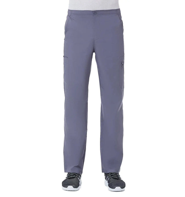 Men Half Elastic 8-Pocket Cargo Pant Pewter