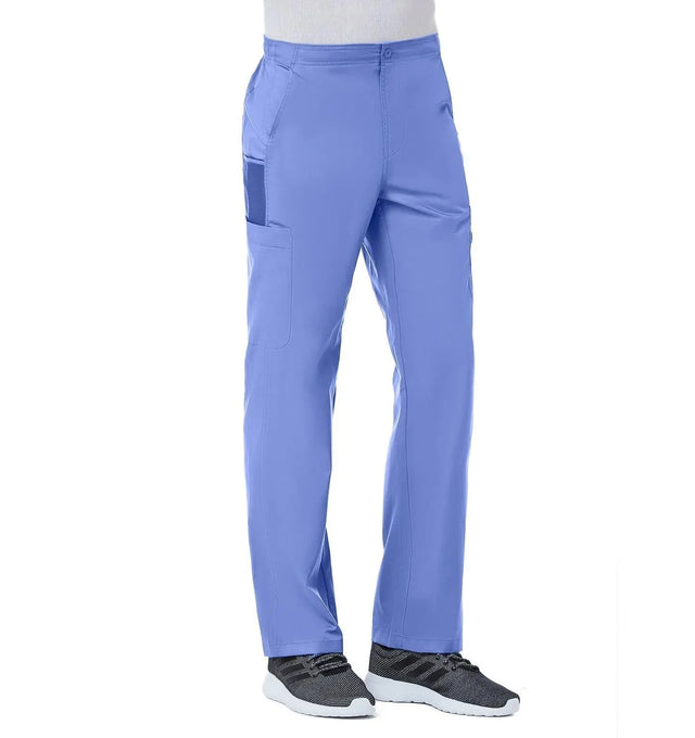 Men Half Elastic 8-Pocket Cargo Pant Ceil Blue