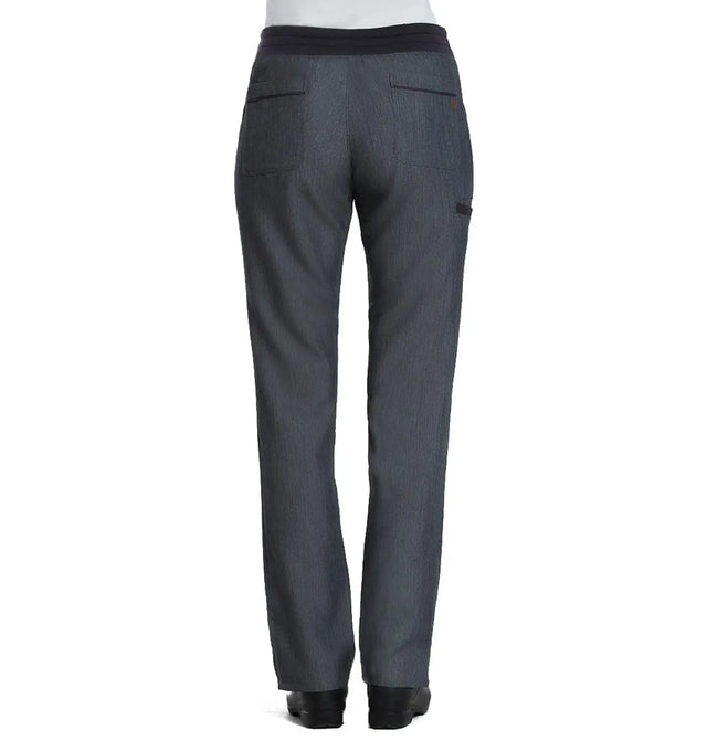 Contrast Yoga Band Pant Heather Grey Back