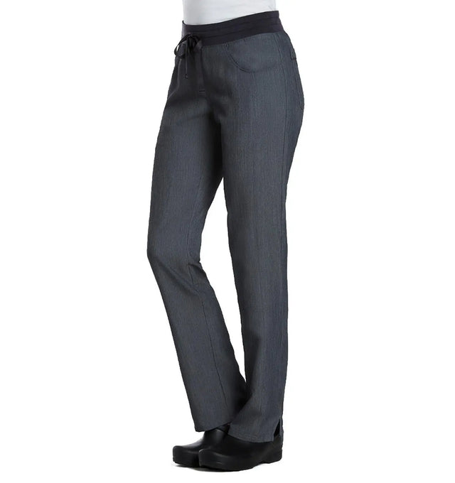 Contrast Yoga Band Pant Heather Grey Left