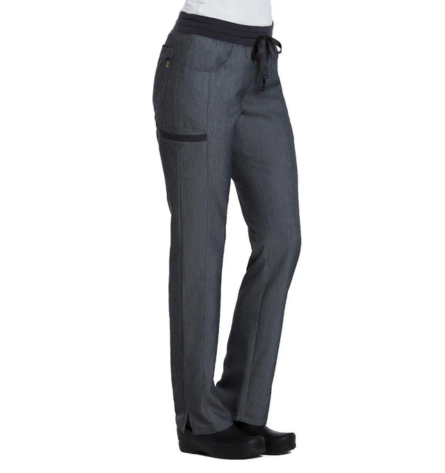 Contrast Yoga Band Pant Heather Grey Right