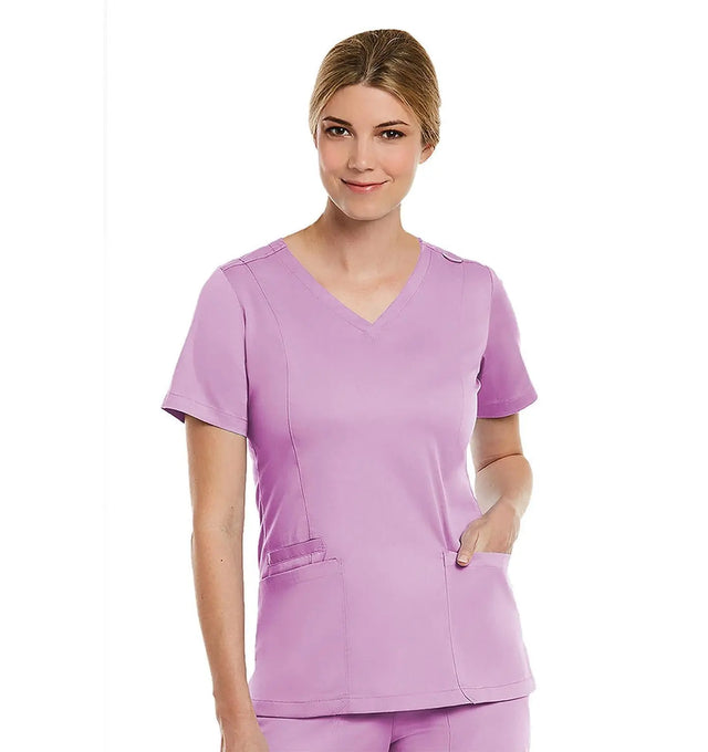 Double V-Neck Top Orchid Bouquet