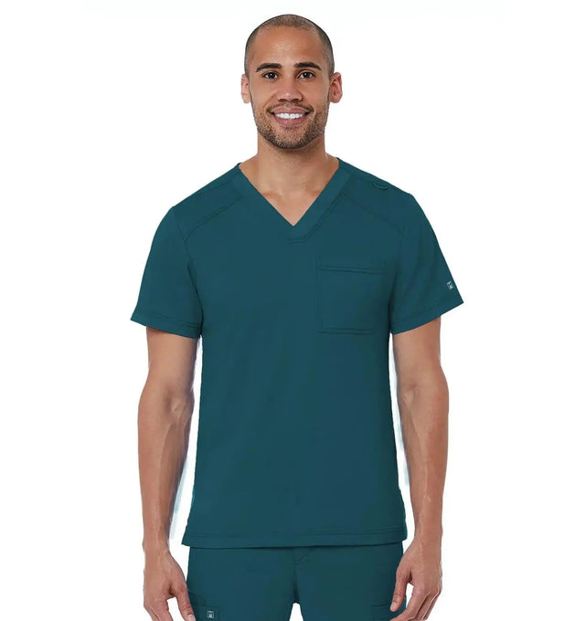 Men's Basic V-Neck Top Caribbean blue- Main