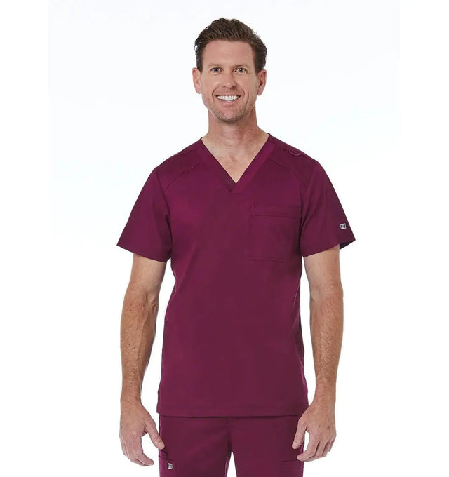 Men's Basic V-Neck Top Wine - Main