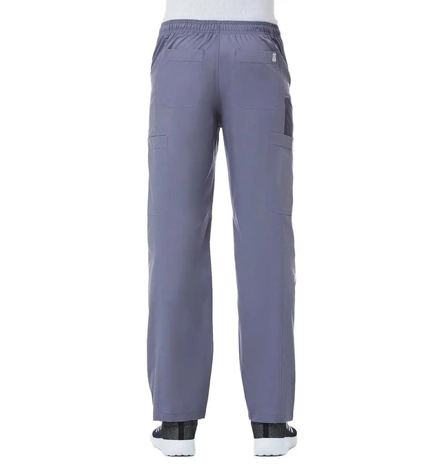 Men Half Elastic 8-Pocket Cargo Pant Pewter Back