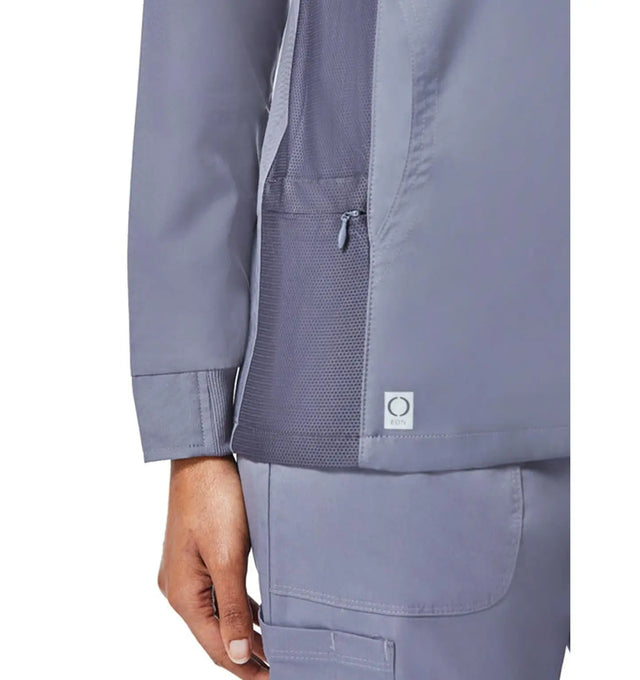 Sporty Mesh Panel Jacket Pocket