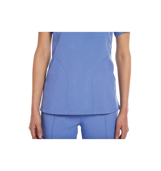 WOMEN'S V-NECK TOP Ceil Blue