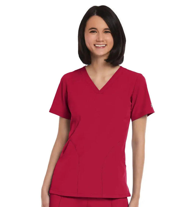 WOMEN'S V-NECK TOP Cherries Jubilee
