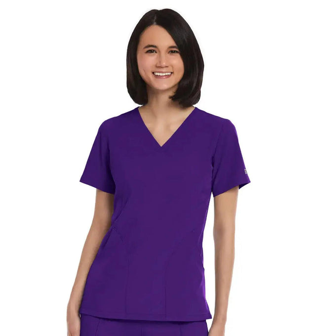 WOMEN'S V-NECK TOP Egg Plant