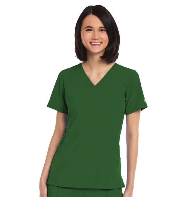 WOMEN'S V-NECK TOP Hunter