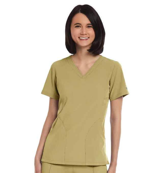 WOMEN'S V-NECK TOP Khaki
