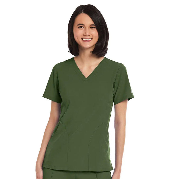 WOMEN'S V-NECK TOP Olive