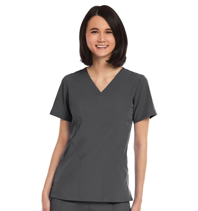 WOMEN'S V-NECK TOP Pewter