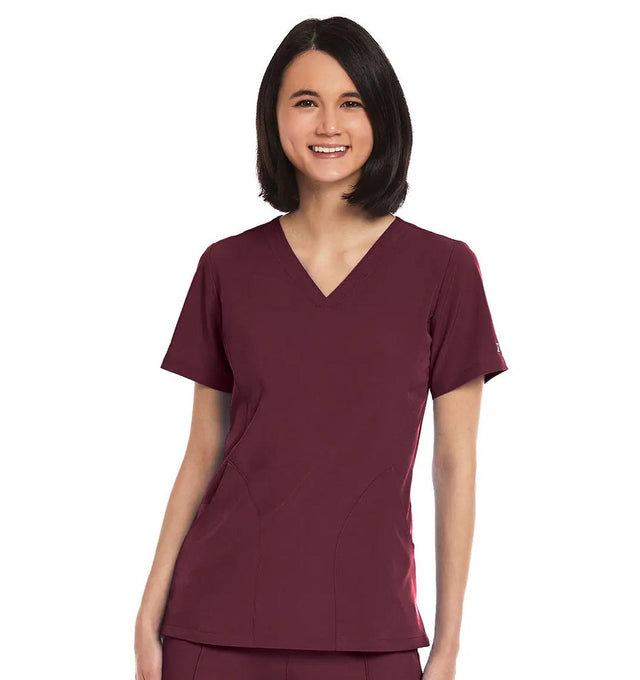 WOMEN'S V-NECK TOP Wine