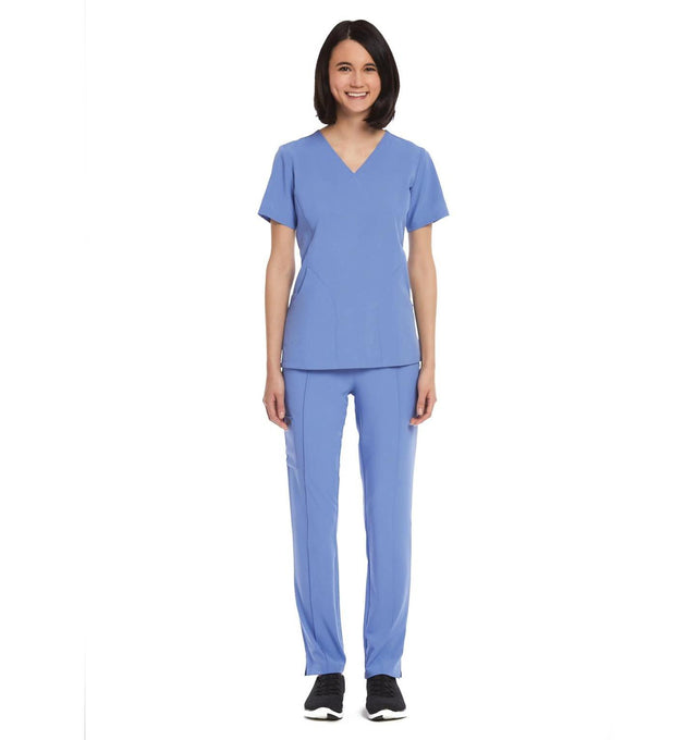 WOMEN'S V-NECK TOP Ceil blue Full