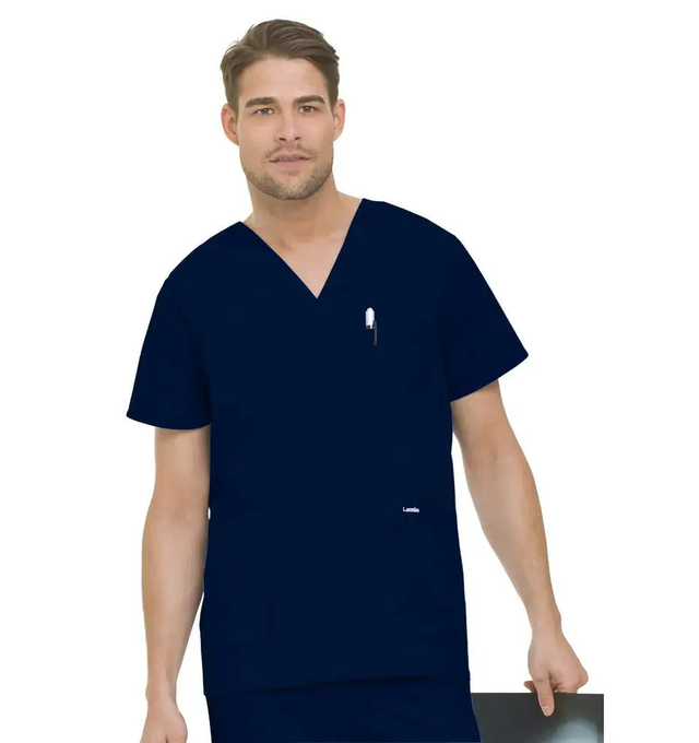 Landau Men's 5-Pocket Scrub Top 7489