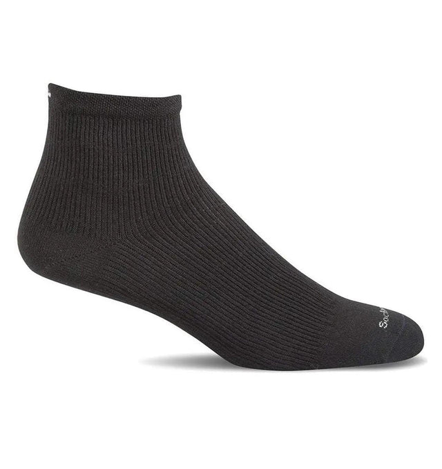 Sockwell Men's Plantar Ease Quarter Compression Socks Black