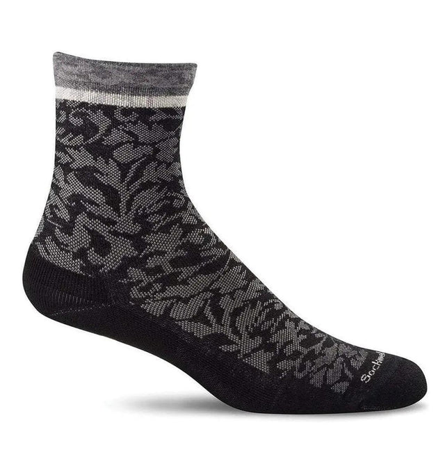 Sockwell Women's Plantar Cush Crew Plantar Relief Socks Black