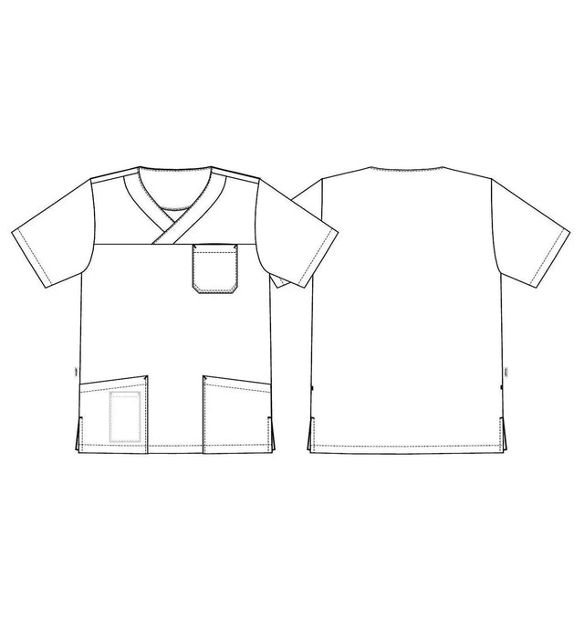 Kentaur Unisex Smock V-Neck Top- sketch