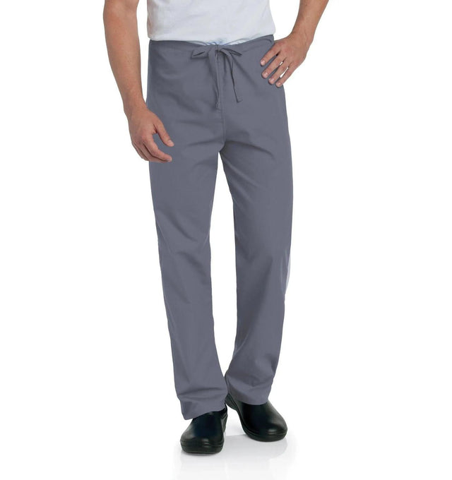 Landau Essentials Unisex Straight-Leg Scrub Pants 7602 -Steel Grey-frontview