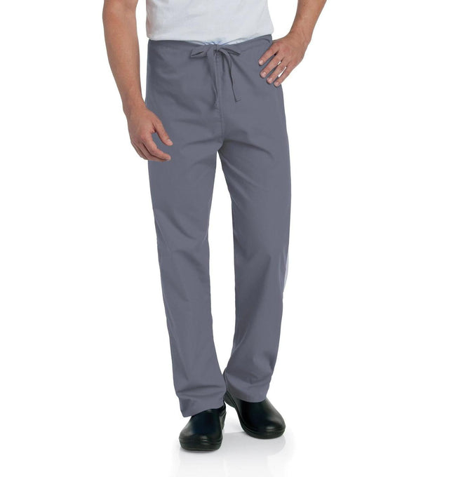 Landau Essentials Unisex Straight-Leg Scrub Pants 7602 -Steel Grey-frontview