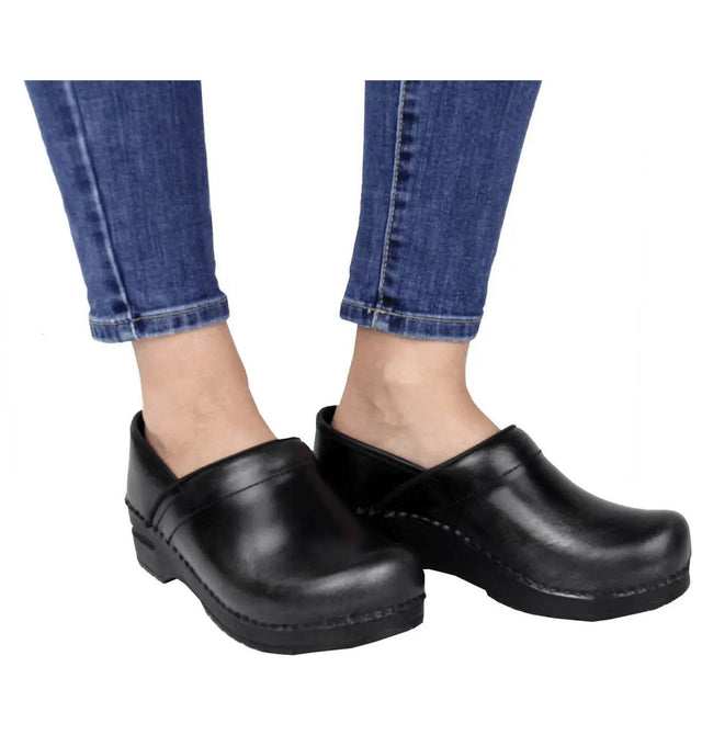 Sanita Pro. Cabrio Women's Black Medical Clog - life style view