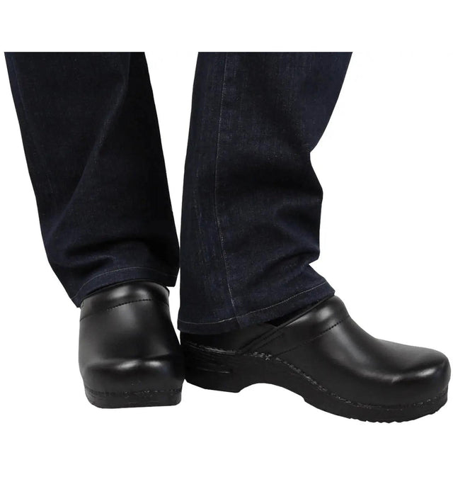 Sanita Pro. PU Men's Black Polyurethane Medical Clog - life style view