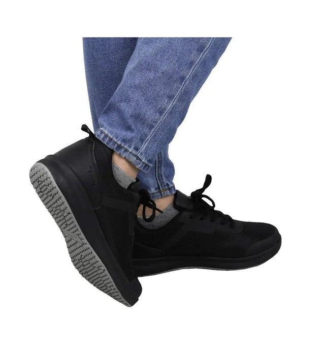 Sanita Concave Women's Men Black Medical Safety Sneaker - life style view