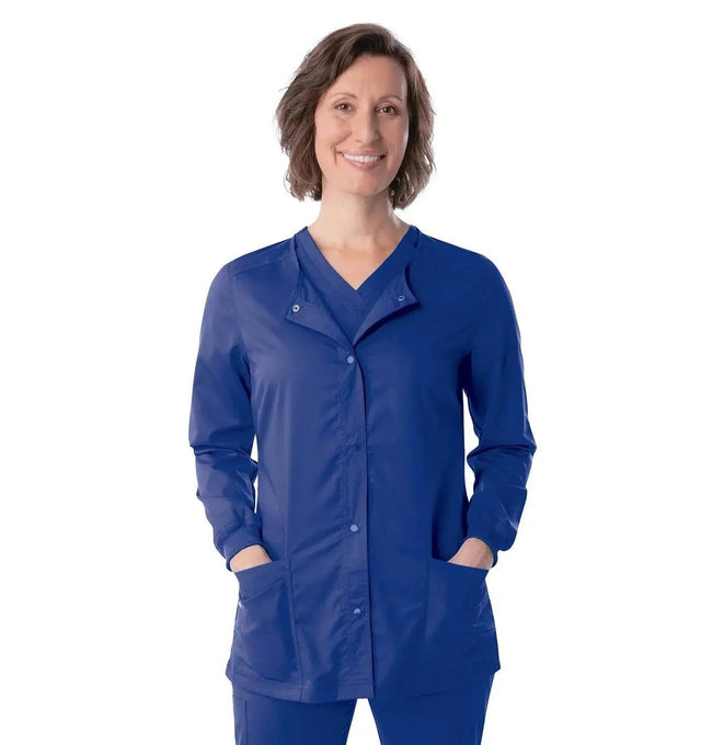 Landau ProFlex Women's Warm-Up Scrub Jacket 3038 -Galaxy-frontview