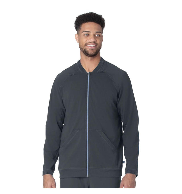 Urbane Impulse Men's Warm-Up Scrub Jacket 9914LKA -Graphite-frontview
