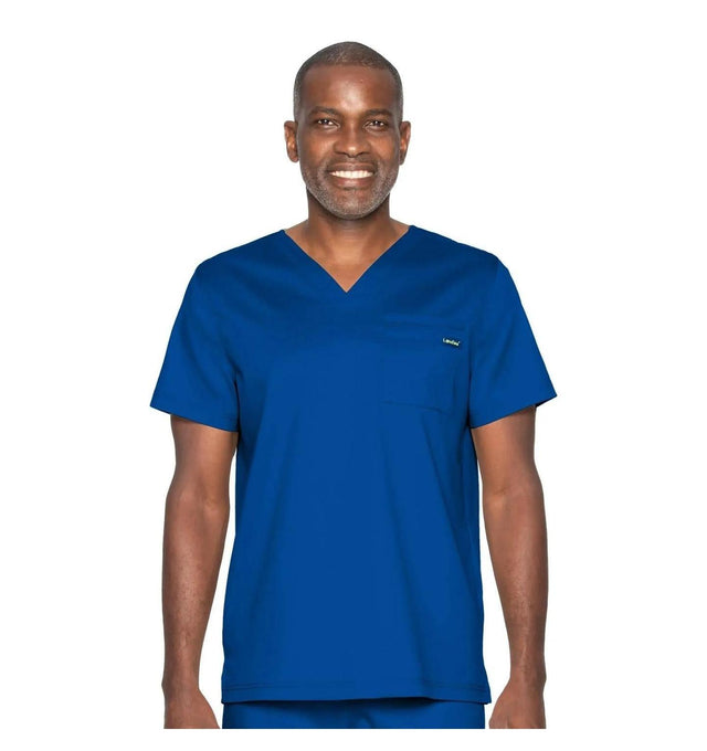 Landau ProFlex Men's 2-Pocket V-Neck Scrub Top 4259 -Galaxy-Frontview