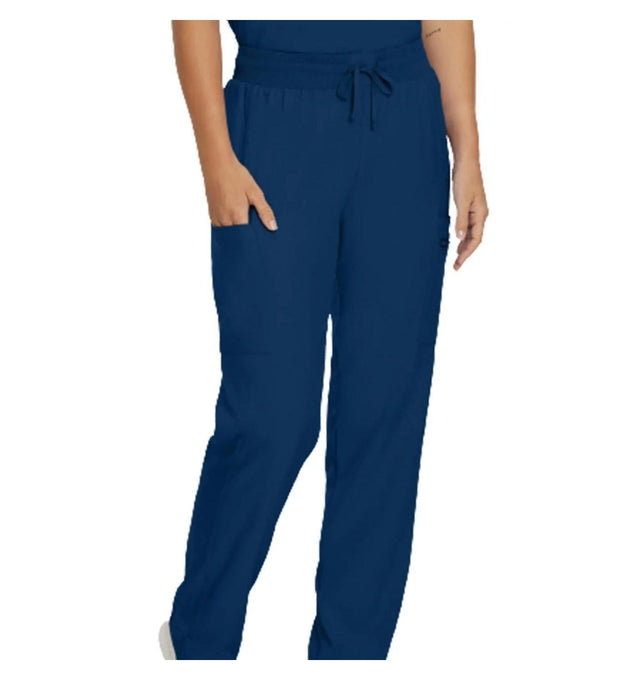 Landau Forward Women's Straight-Leg Cargo Scrub Pants LB400P -Navy-Frontview