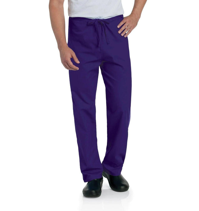 Landau Essentials Unisex Straight-Leg Scrub Pants 7602 -Grape-frontview