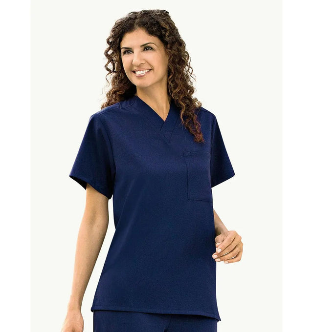 Jockey Unisex One-Pocket Scrub Top Navy