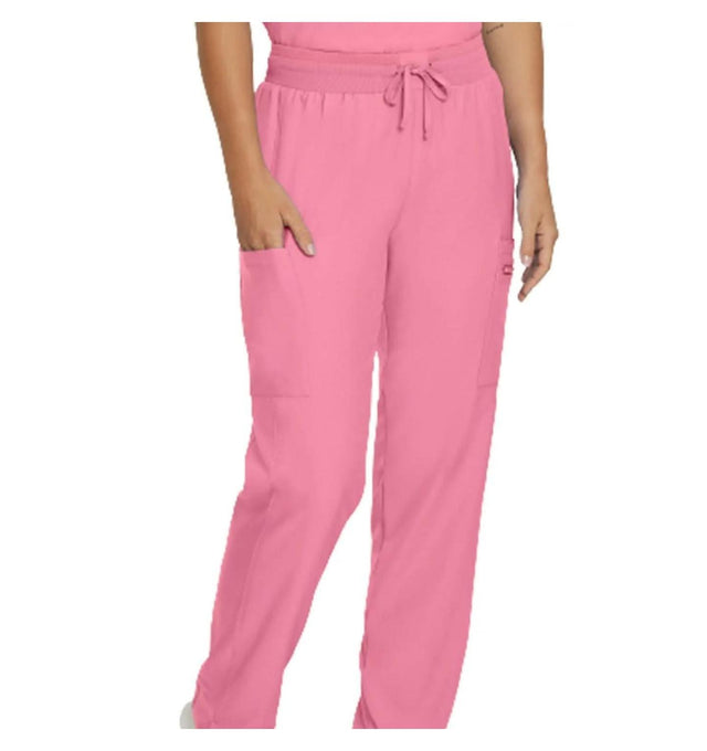 Landau Forward Women's Straight-Leg Cargo Scrub Pants LB400P -Rose Quartz-Frontview