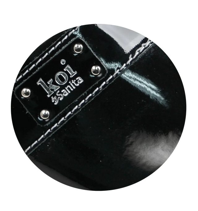 Sanita Lindsey Women's Patent Leather Medical Clog - zoom view black