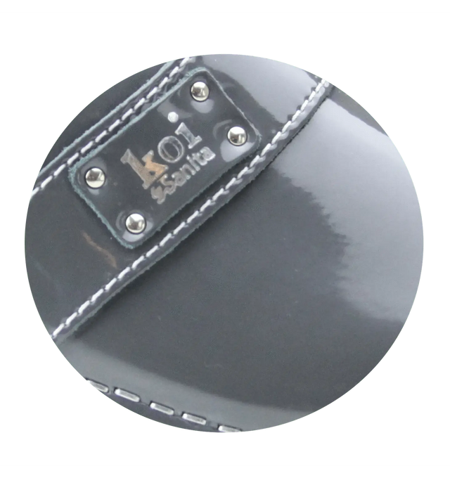 Sanita Lindsey Women's Patent Leather Medical Clog - zoom view grey