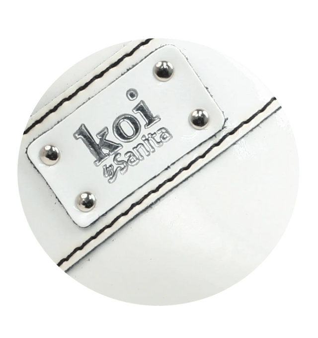 Sanita Lindsey Women's Patent Leather Medical Clog - zoom view white