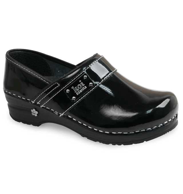 Sanita Lindsey Women's Patent Leather Nursing Clog - Fiumara Medical