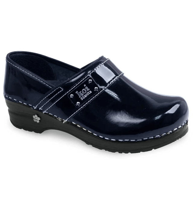 Sanita Lindsey Women's Patent Leather Nursing Clog - Fiumara Medical