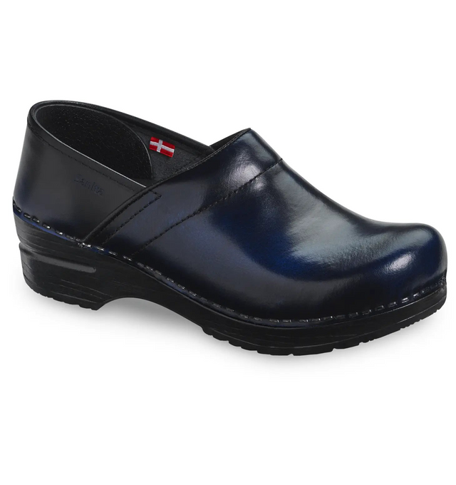 Sanita Pro. Cabrio Women's Blue Medical Clog - side view