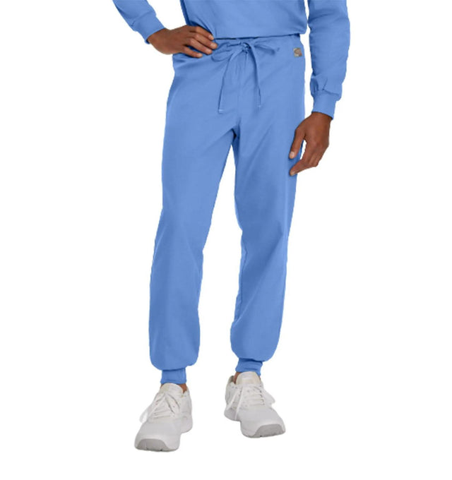 Landau Scrub Zone Unisex Banded-Bottom Jogger Scrub Pants LB404 -Ceil-Frontview