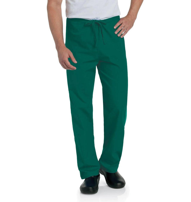 Landau Essentials Unisex Straight-Leg Scrub Pants 7602 -Hunter Green-frontview