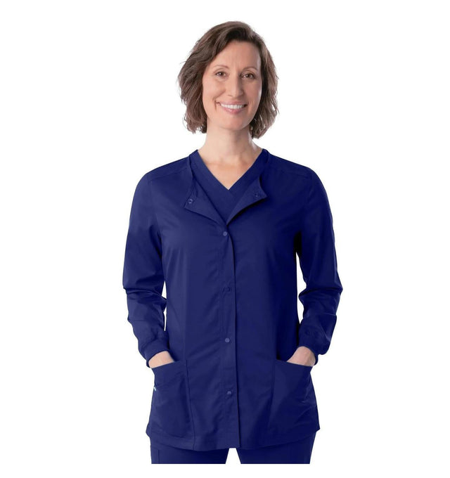 Landau ProFlex Women's Warm-Up Scrub Jacket 3038 -True Navy-frontview