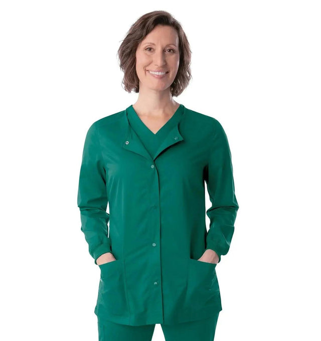 Landau ProFlex Women's Warm-Up Scrub Jacket 3038 -Hunter-frontview