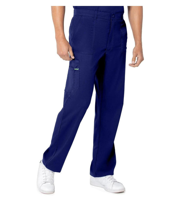Landau ProFlex Men's Straight-Leg Cargo Scrub Pants 2103 -True Navy-Frontview